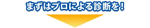 まずはプロによる診断を！